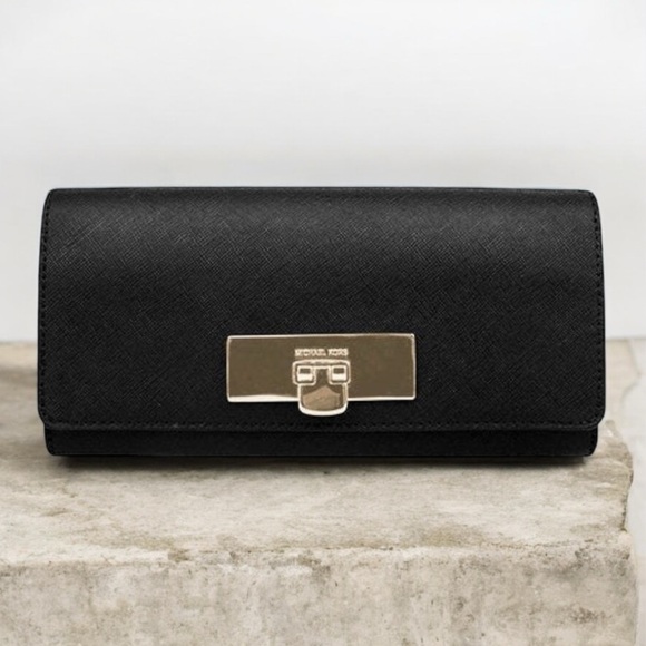 Michael Kors Black Callie Carryall Long Wallet - Picture 6 of 8